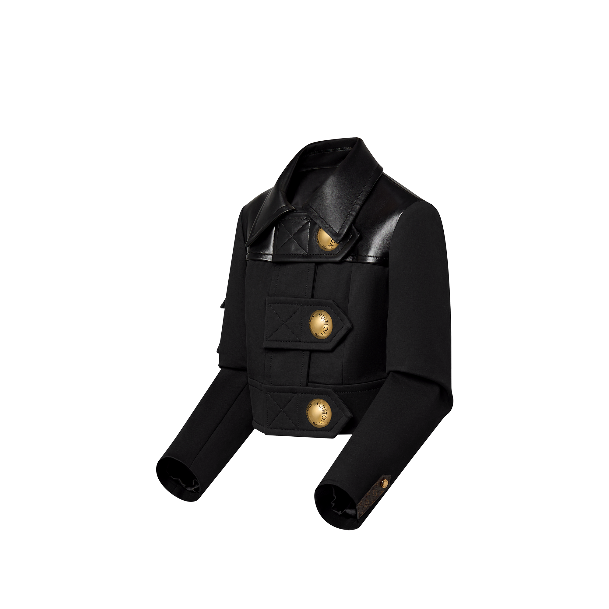 Leather Accent Snap Button Jacket OBSOLETES DO NOT TOUCH 1ABEJK